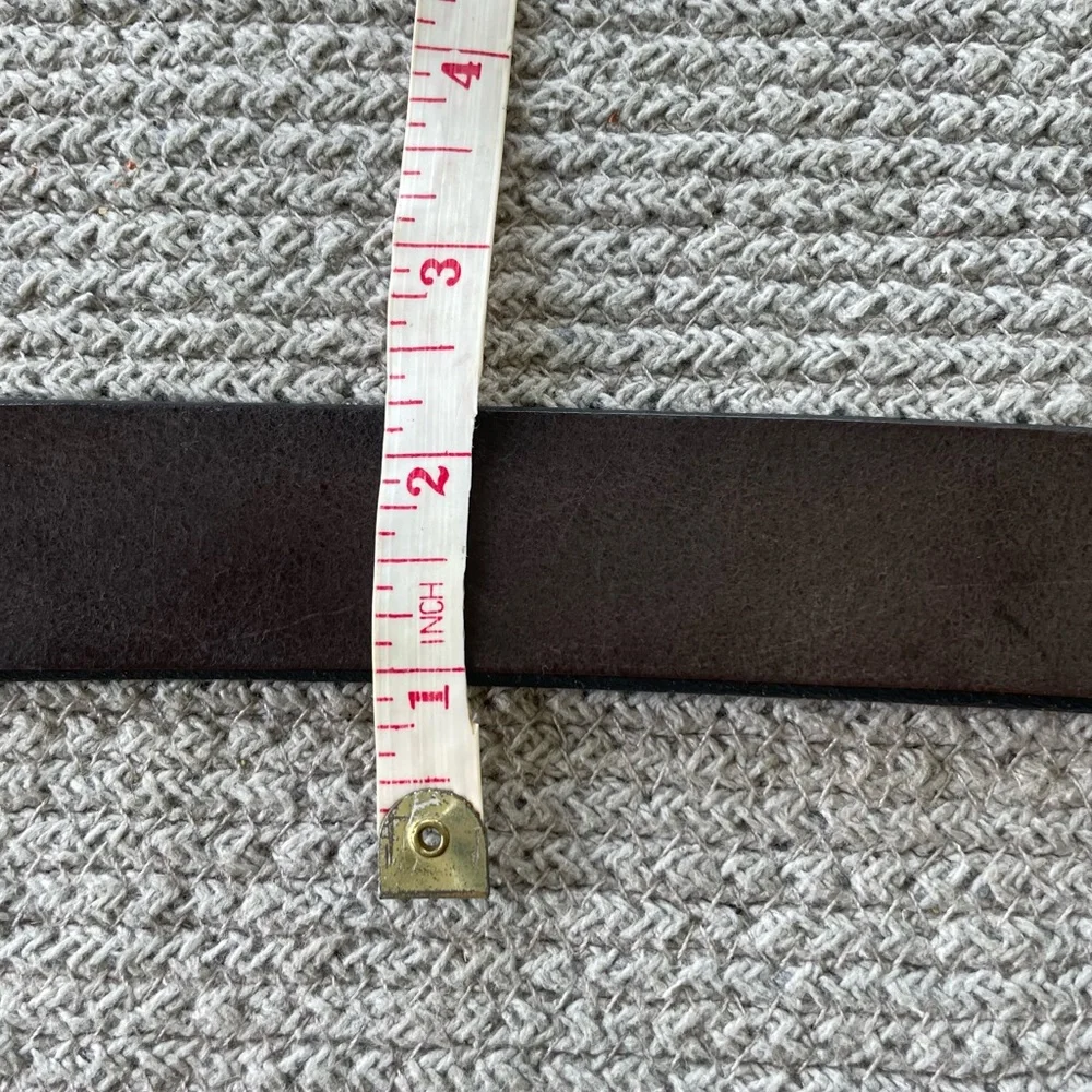Vintage Levi’s Brown Leather Belt with Brass Buckle Size 36 Waist